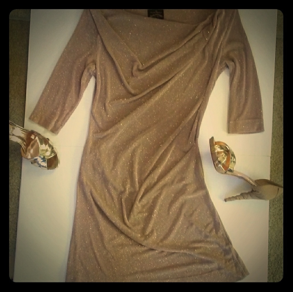 Vivienne westwood gold anglomania draped dress L